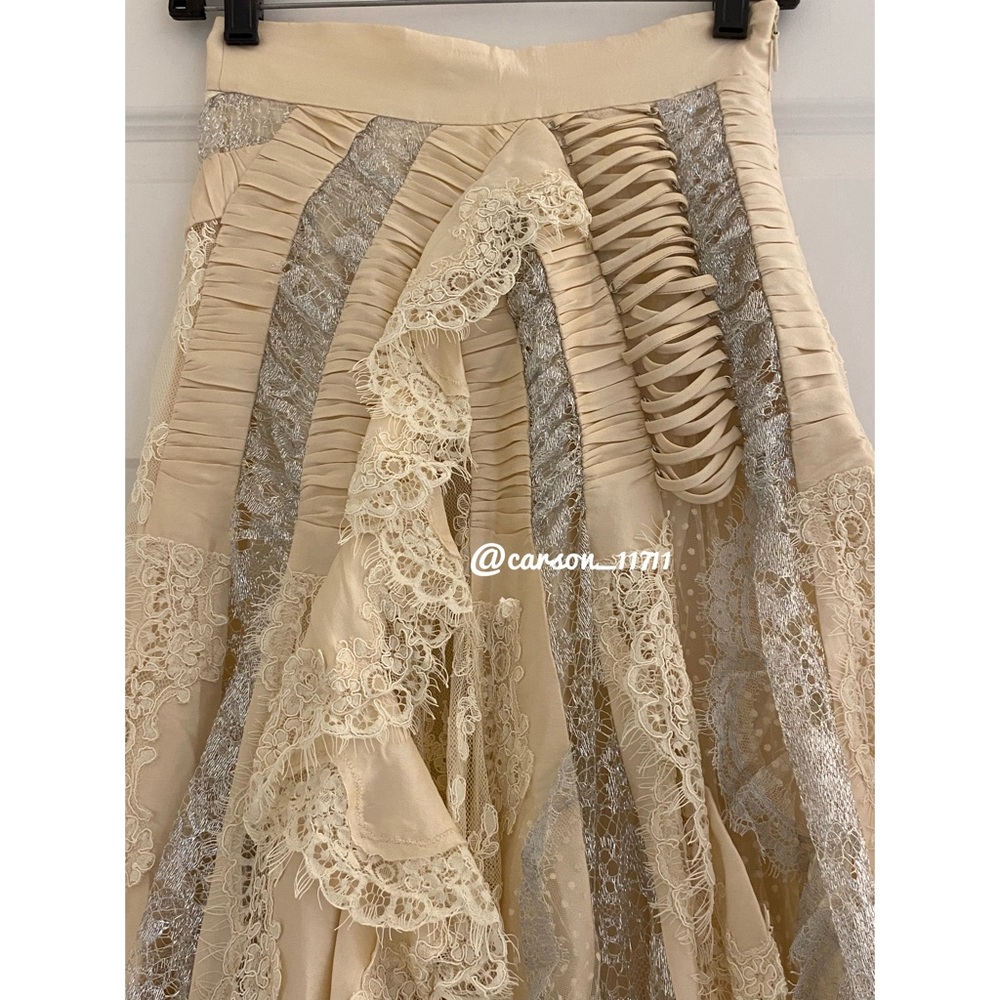 Zimmermann Sabotage Tiered Ruffle Lace Skirt 0 - Picture 11 of 13